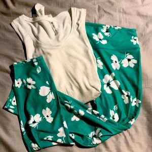 Fabletics outfit - green floral